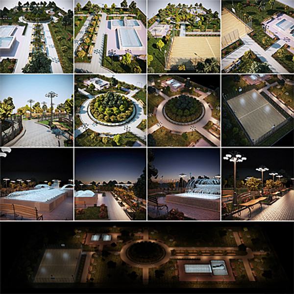 3d model smal park high-poly day - Smal Park High poly Day by Stubborn3D